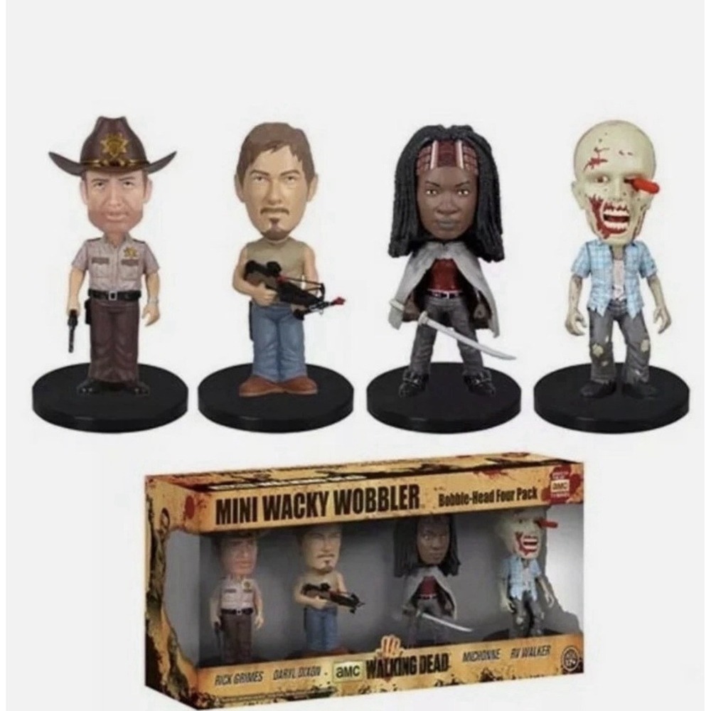 Funko Wacky Wobbler: The Walking Dead - Walking Dead 4Pc Mini Wobbler Set